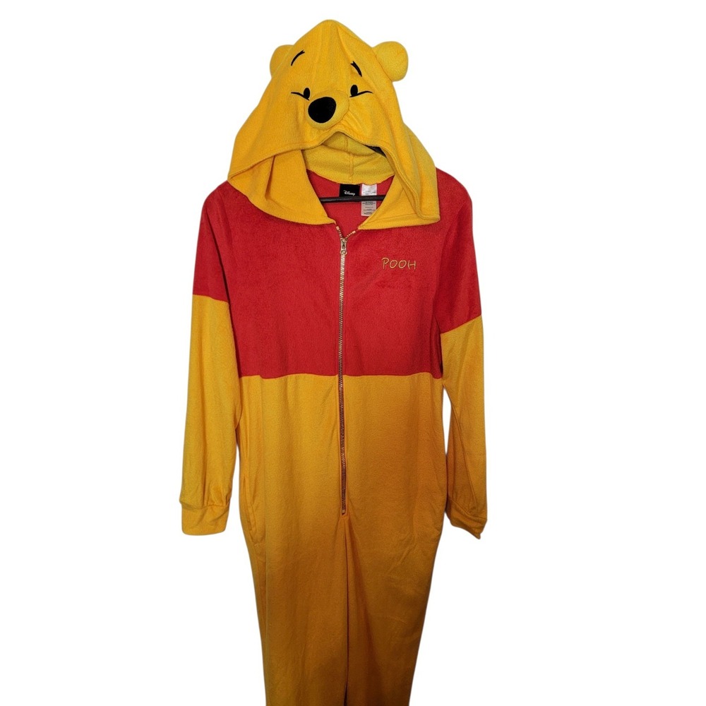 Disney Pooh One Piece Adult Sleep Pj's Pajamas 12 14 L Large
